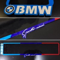 BMW Sport Mind Yazılı Özel Tasarım Lüks Pleksi Plakalık