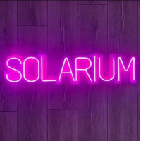 Solarium Yazılı Dekoratif Neon Led Tablo, Neon Duvar Tabela