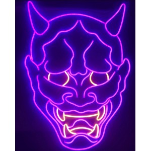 Şeytan Figürlü Dekoratif Neon Led Tablo, Neon Duvar Tabela