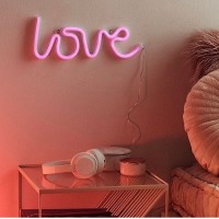 Love Dekoratif Neon Led Tablo, Aşk Sevgi Neon Duvar Tabela