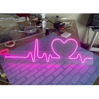 Aşk Sevgi Ritim Dekoratif Neon Led Tablo,Kalp Neon Duvar Tabela