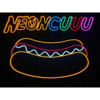 Sandviç Dekoratif Neon Led Tablo,Fast Food Neon Duvar Tabela