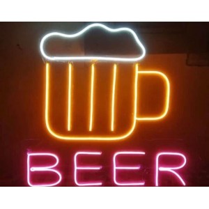 Beer , Bira Kupası Dekoratif Neon Led Tablo, Neon Duvar Tabela