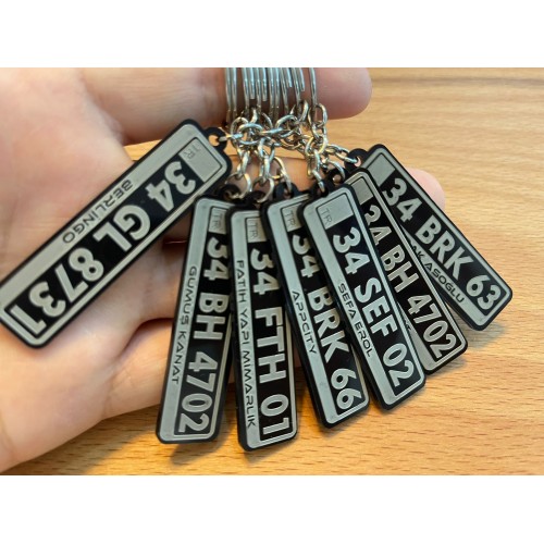 Kişiye Özel İsimli Plaka Anahtarlık