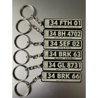 Kişiye Özel Tasarım İsimli Plaka Anahtarlık