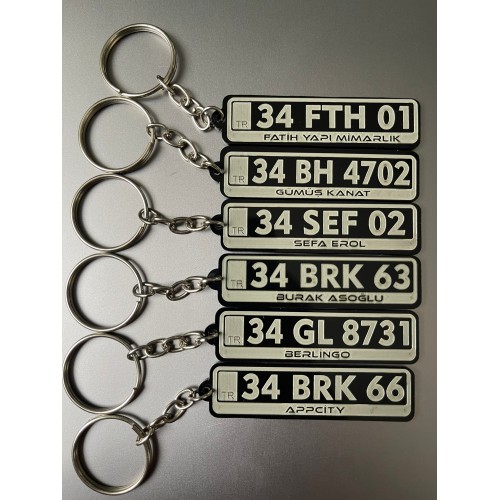 Kişiye Özel Tasarım İsimli Plaka Anahtarlık